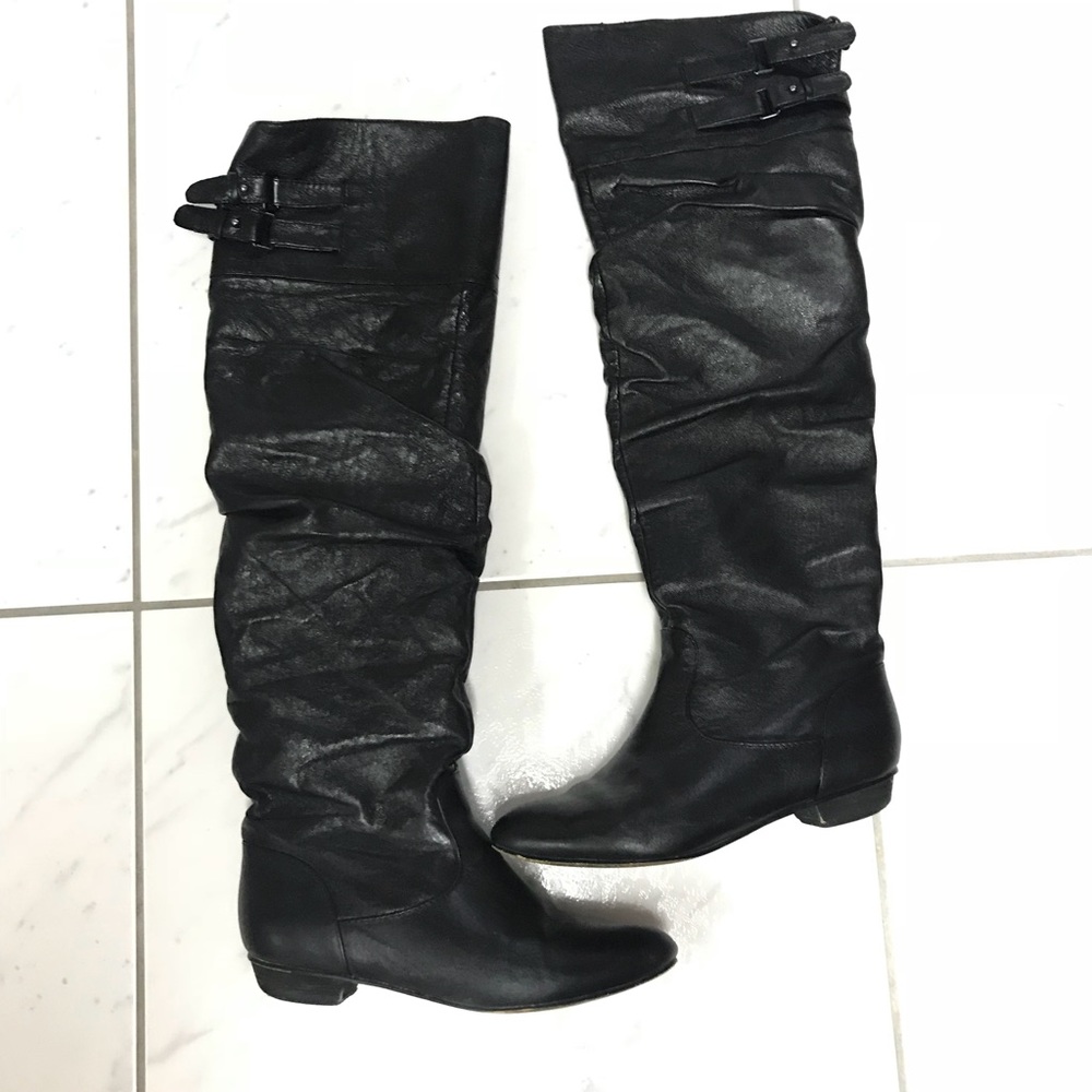 Steve Madden Catepult Knee High Boots Black, 7